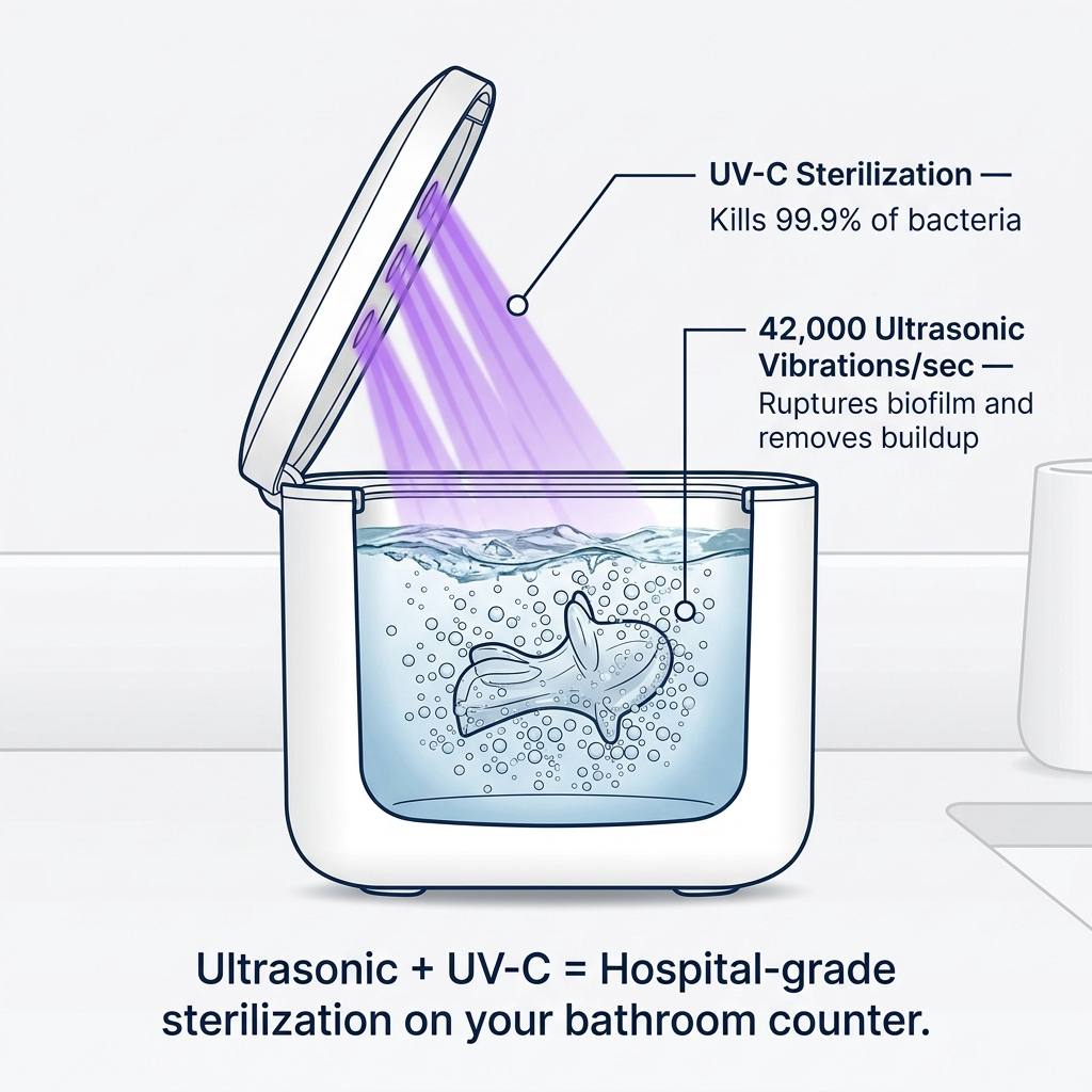Automatic Ultrasonic UV Cleaner for SnoreGrip Pro (Replacement for warranty only)